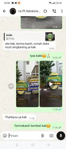 Testimonial Papan Bunga Pernikahan pelabuhan bitung