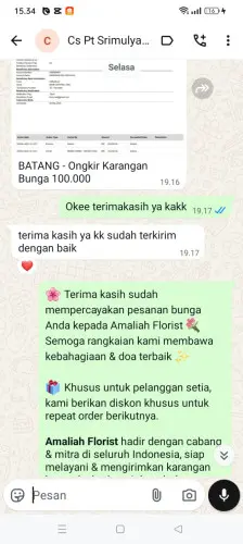 Testimonial Papan Bunga pelabuhan bitung