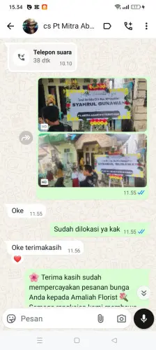 Testimonial Papan Bunga pelabuhan bitung