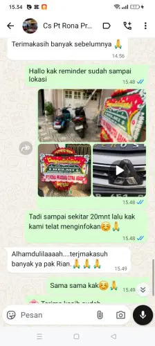 Testimonial Papan Bunga pelabuhan bitung